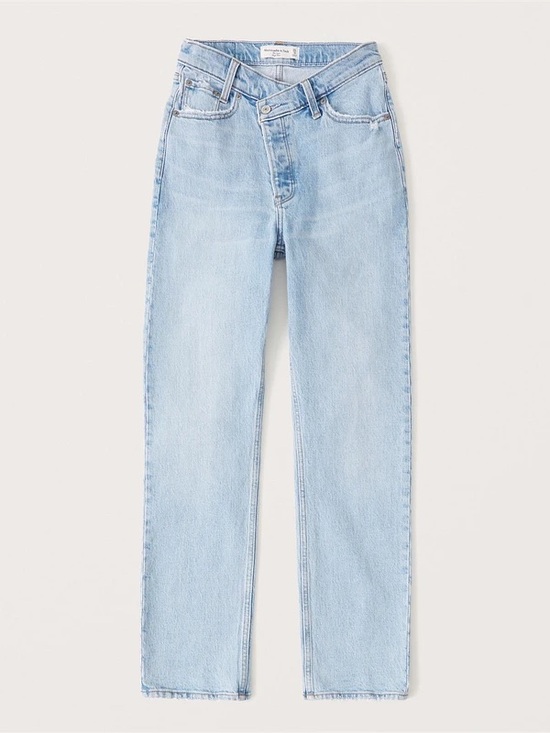 Abercrombie & Fitch Denim - Abercrombie & Fitch The Dad High Rise Crossover Waist Jeans W25